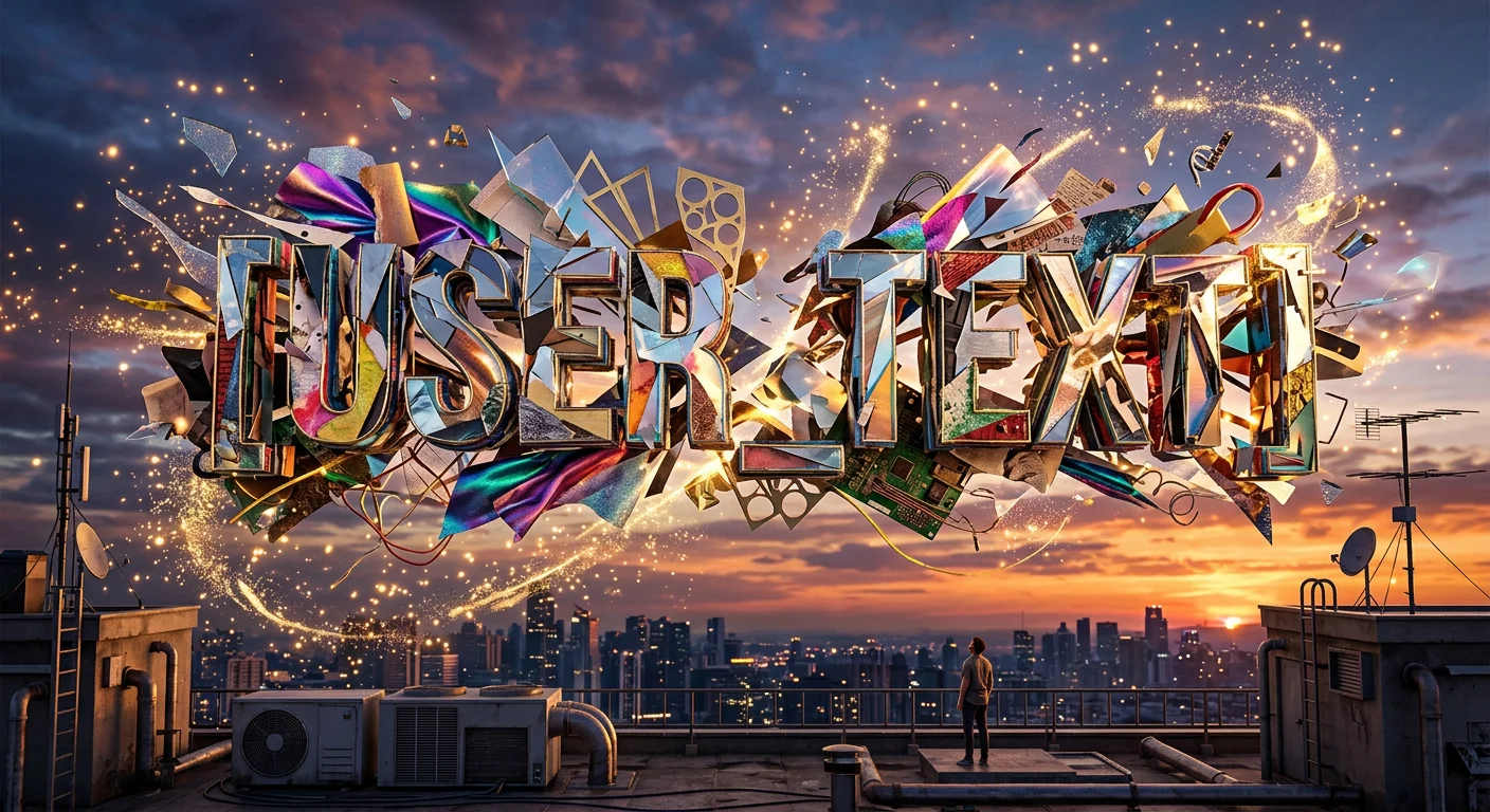 لوحة تركيبية ثلاثية الأبعاد فوق أفق الغروب