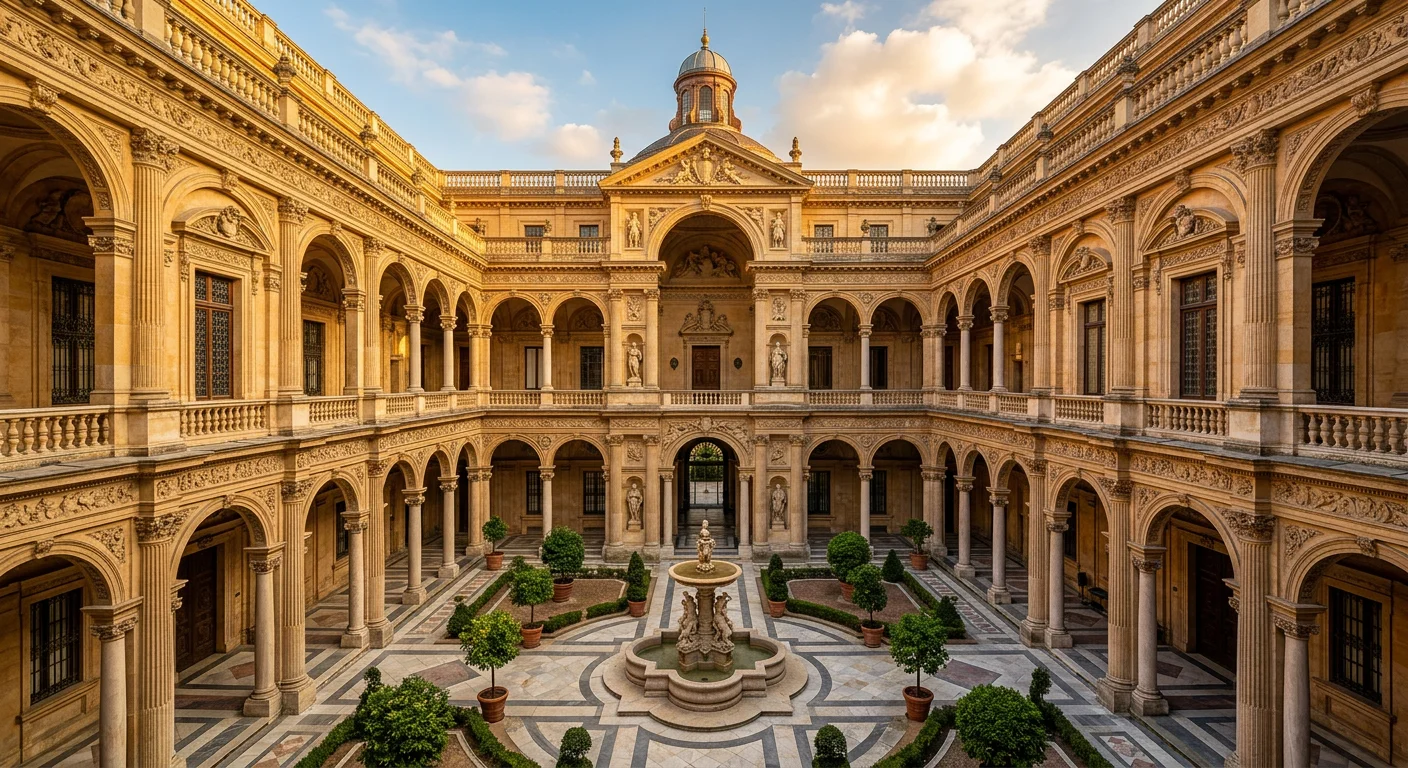 فناء معماري بتناسق مثالي