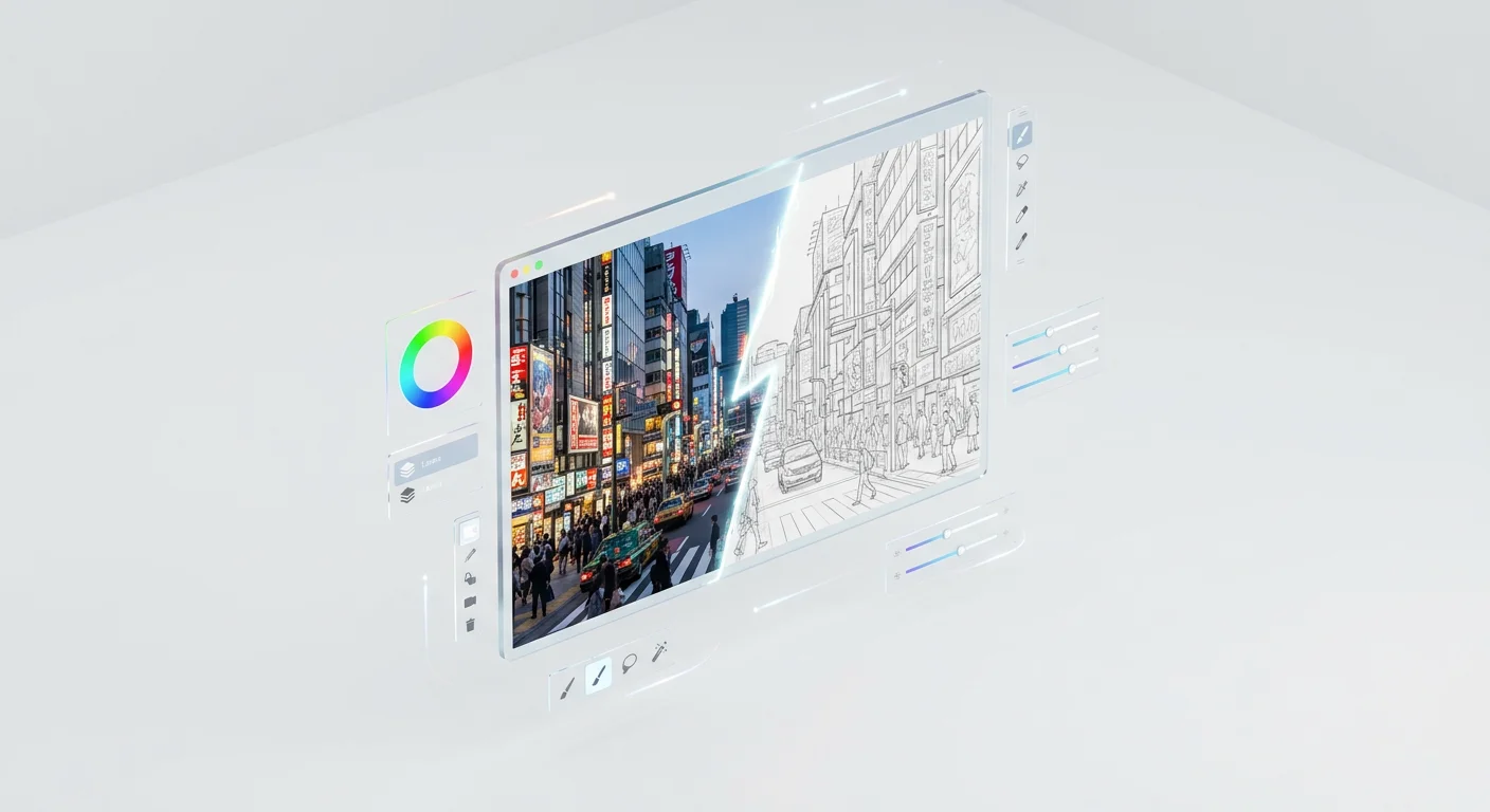 واجهة تعديل الصور الإبداعية