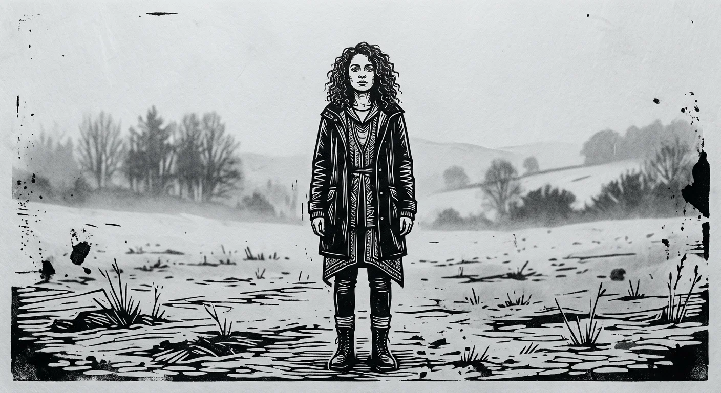 نقوش بورتريه على خلفية ضبابية