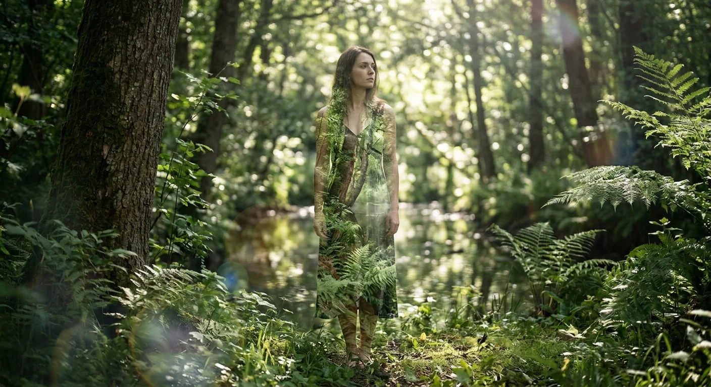 دمج صور بورتريه بالطبيعة الخضراء