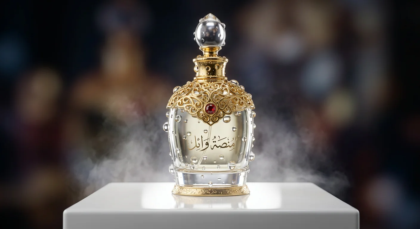 قطرات ندى على جوهرة العطر