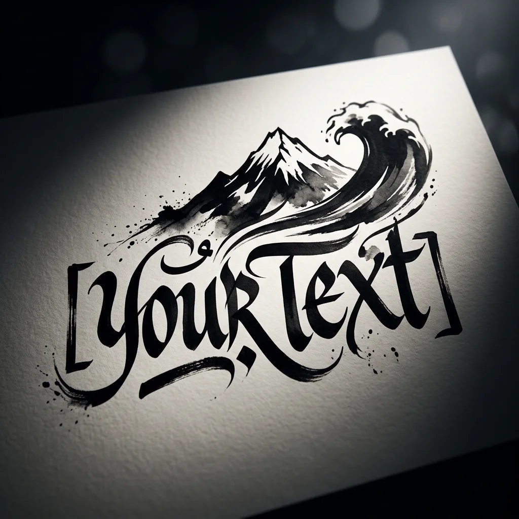 قلم الخط العربي على قمة صاعدة